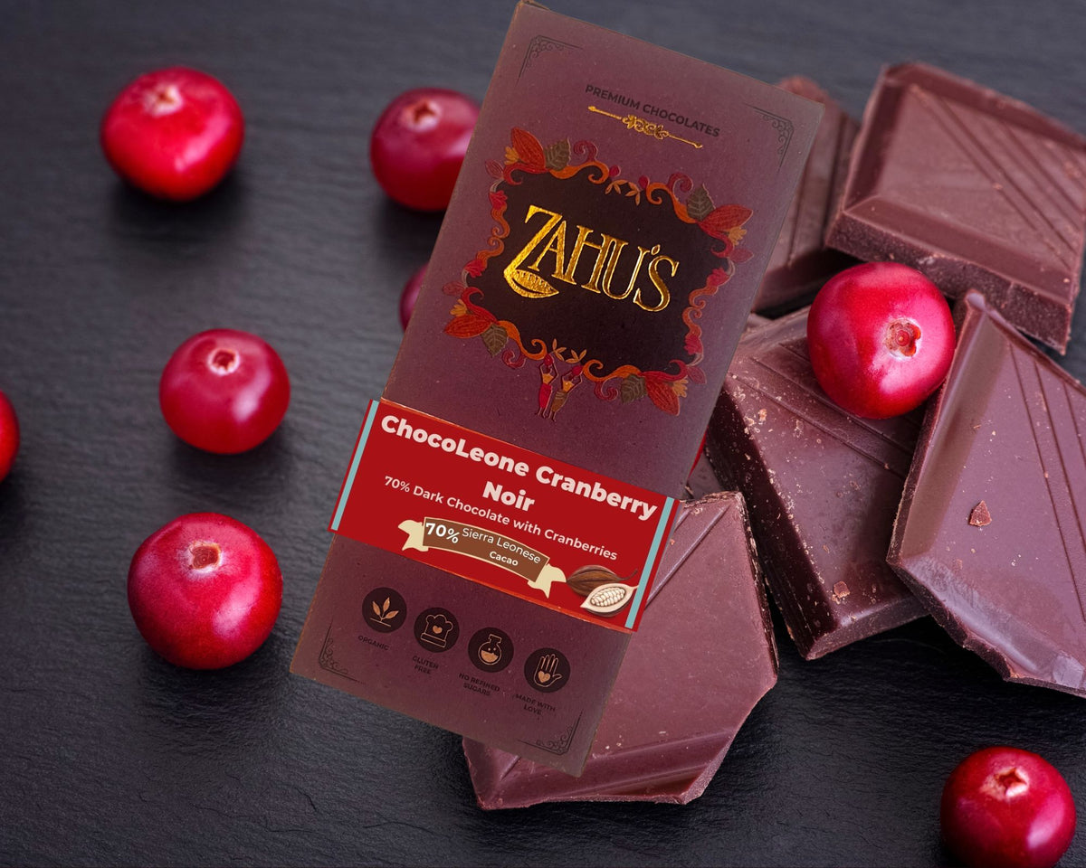 Chocoleone Cranberry Noir - 70% Dark – Zahu’s Cacao Labs